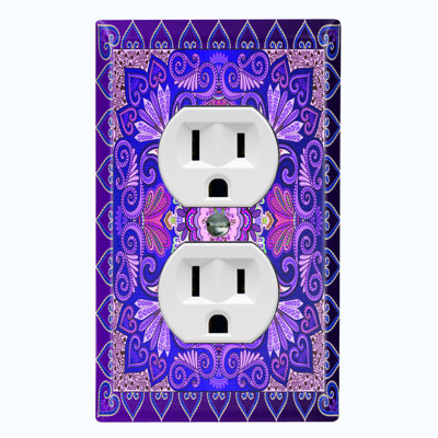 Patterned 1 - Gang Toggle Light Switch Standard Wall Plate