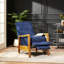 Fauteuil inclinable manuel en tissu et bois