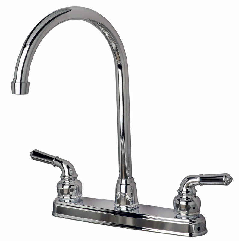 Robinet de cuisine à poignée double RV Mobile, Non inclus, Chrome
