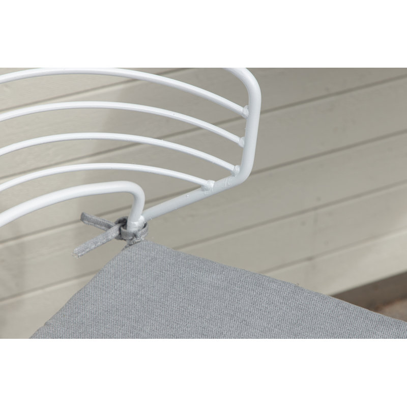 Aysheia 65cm Bar Stool with Cushion, White