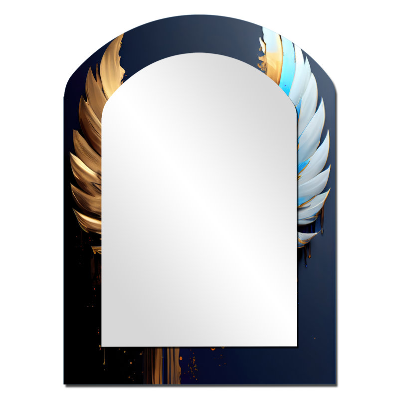 «Blue» et «Angel Wings VI» - miroir décoratif en forme d'ange en forme d'ange, 34 po x 25 po