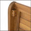 Table d'appoint en forme de C en bois d'acacia Ashwell, polyvalente et durable pour une utilisation intérieure et extérieure