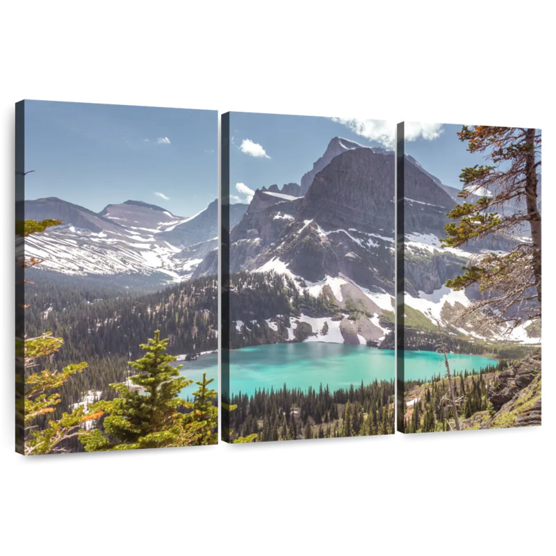 Scène de montagne Alvord Glacier Park, H 20 po x l 33 po