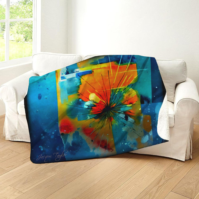 The Butterfly Effect Beach Medium Sherpa Blanket, 30" W x 40" L