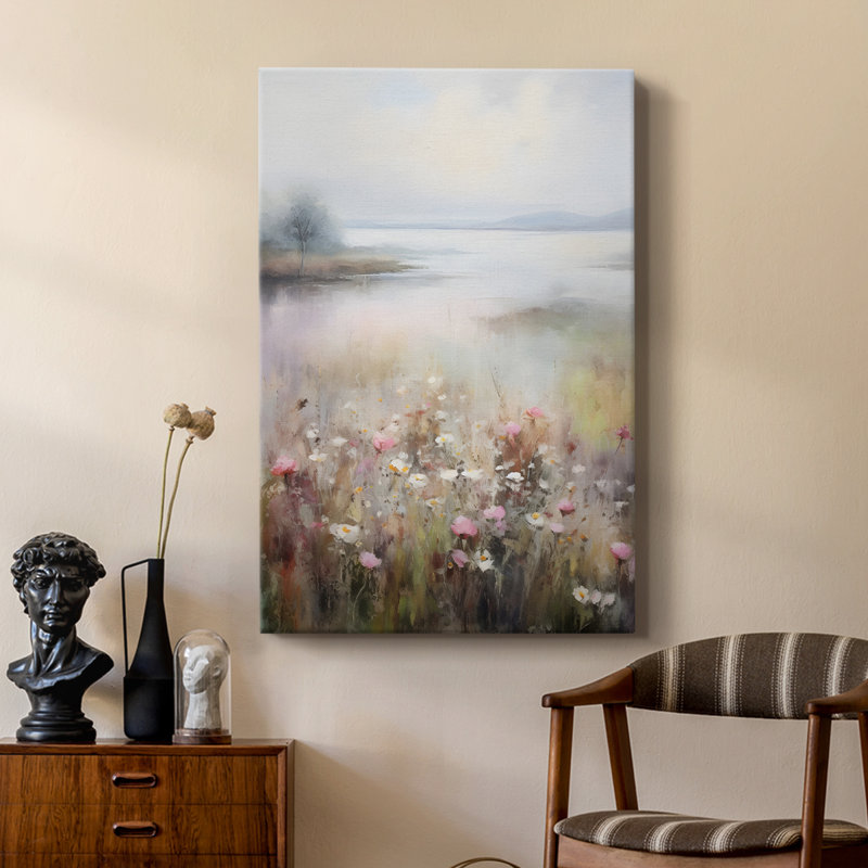 Imprimé floral rétro CCxxxx - galerie Cavas sur mesure, H 60 po x l 40 po