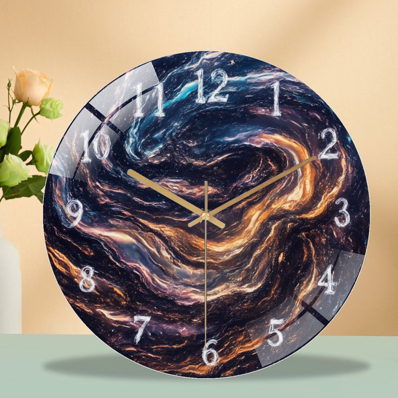 Horloge murale cosmique, nébuleuse de la galaxie, 12 po