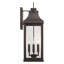 Très grande lanterne murale d'extérieur 4 lumières l 9 po x H 27 po avec verre transparent Caden-70886208