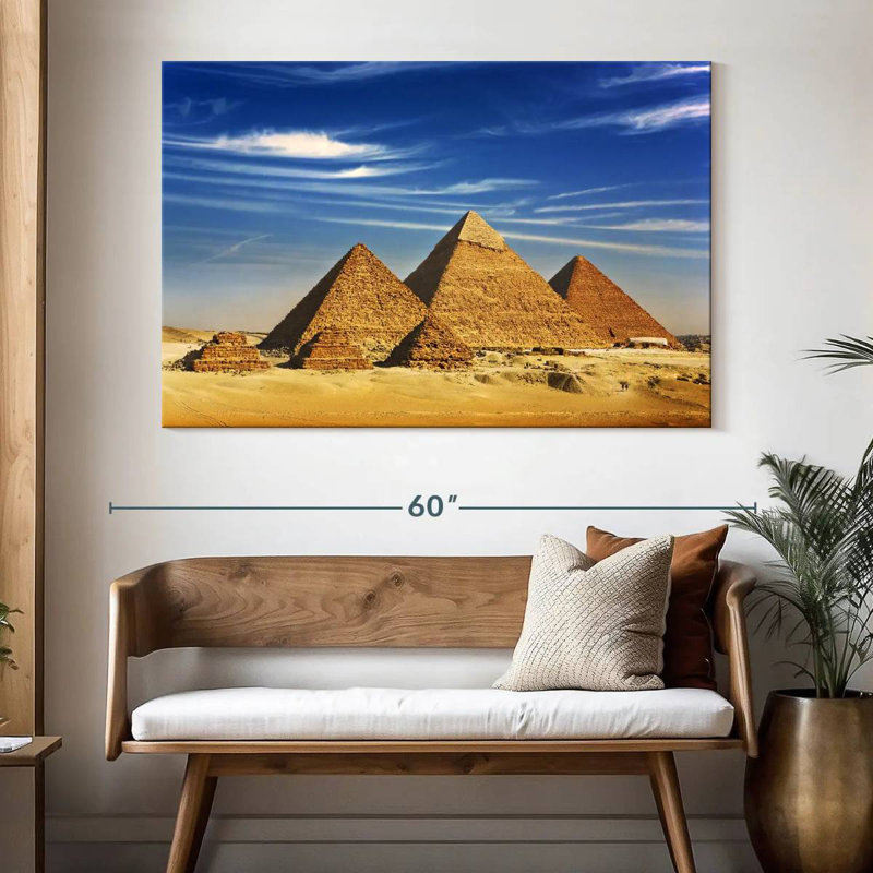 Adella Egyptian Giza Pyramids, 34" H x 51" W