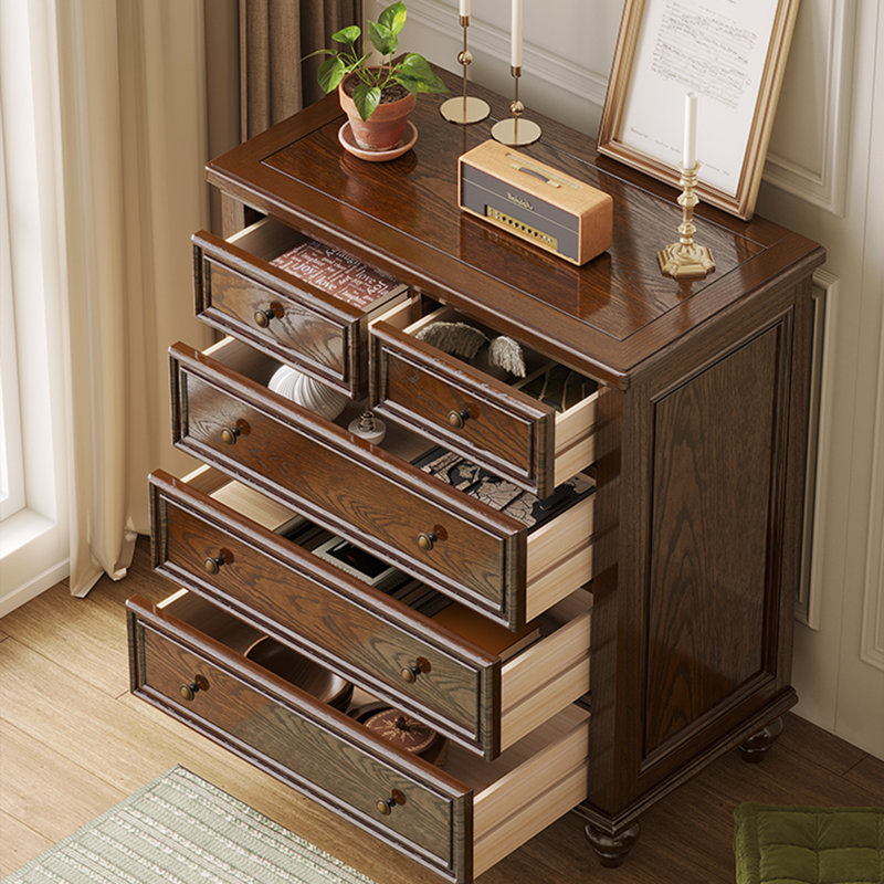 Armoire d'appoint en bois manufacturé noyer foncé