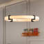 Luminaire suspendu moderne à DEL, lustre suspendu rond en imitation marbre avec anneau rond de 24 pouces