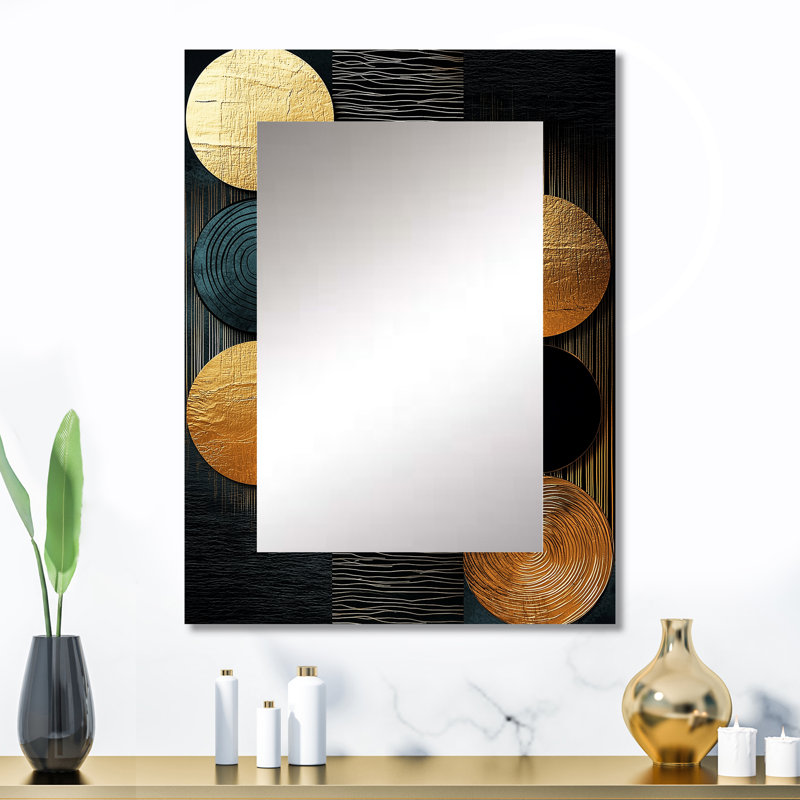 Géométrique Art Decor Essential Forms III - miroir mural moderne, miroir décoratif moderne, impression d'art en métal
