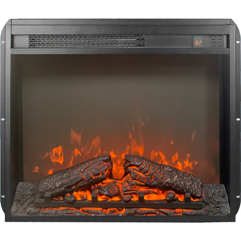 Rebrilliant Black Electric Fireplace Insert, 20.2" H x 24" W x 5" D