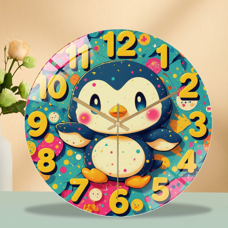 Horloge murale mignonne pingouin