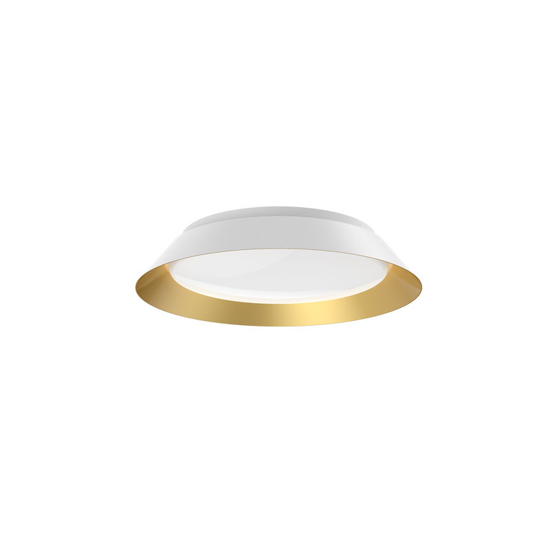 Jasper 1 - Light LED Flush Mount, White/Gold