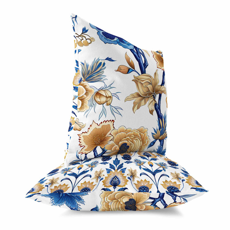 Coussin intérieur / extérieur Vintage Bloom, Carré 20 po