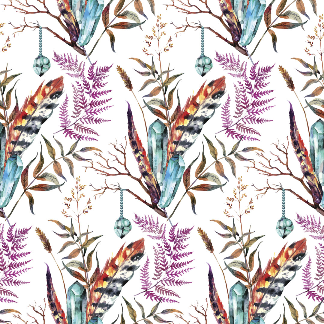 Adalae Aquarell Boho Chic Design von Inna Sinano - Druck