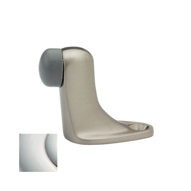 Gooseneck Bumper Floor Mount Stop, Bright Nickel