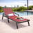 Marlin Outdoor Patio Reclining Chaise Lounge Arm Chair with Powder-Coated Aluminum Frame- Breathable Sling Mesh Fabric, Adjustable Backrest-124823755-124823762