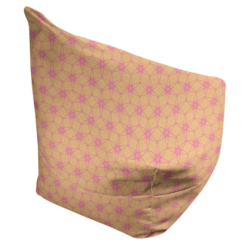 Fauteuil à billes et méridienne standard Leffel, H 120 po x l 31 po x P 60 po, Jaune / rose, Rembourrage poly