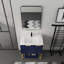 Meuble-lavabo autoportant avec lavabo en résine