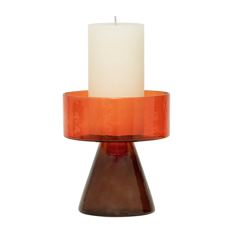 Photophore en verre 5,655 po, Rouge