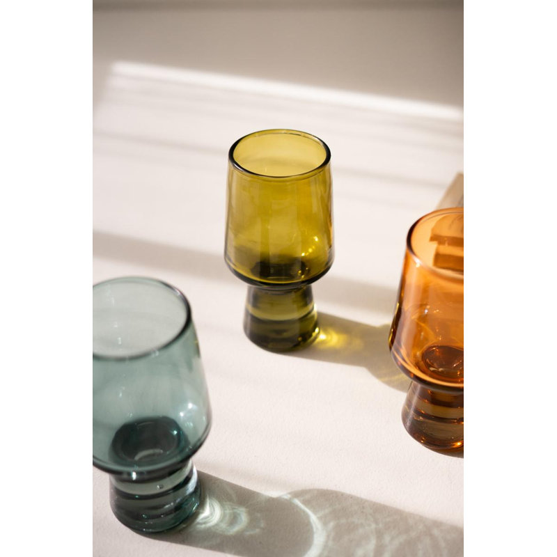 SET OF FOUR SOLID BASE TUMBLERS - ONE EACH COLOR
