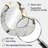 Abstract Geode Marble White And Gold I - White Oval Wall Mirror Decor-993831619