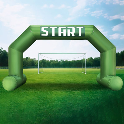 Arche gonflable 20Ft Start Finish Line avec souffleur intégré, arche gonflable hexagonale pour les courses extérieures 5K, les sports scolaires, les événements et la publicité dans la communauté
