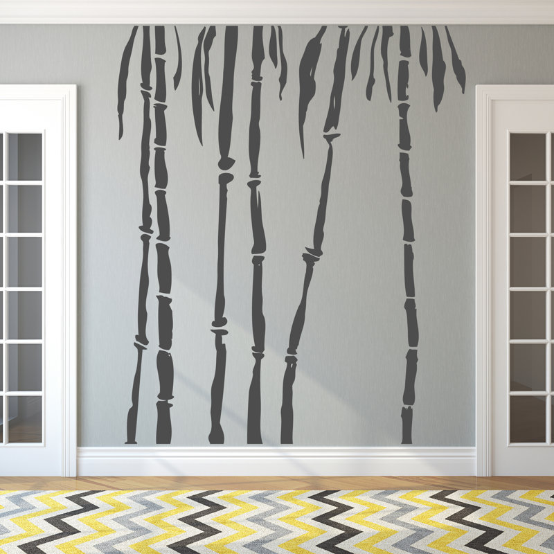 Plants & Flowers Wall Decal, Dark Gray