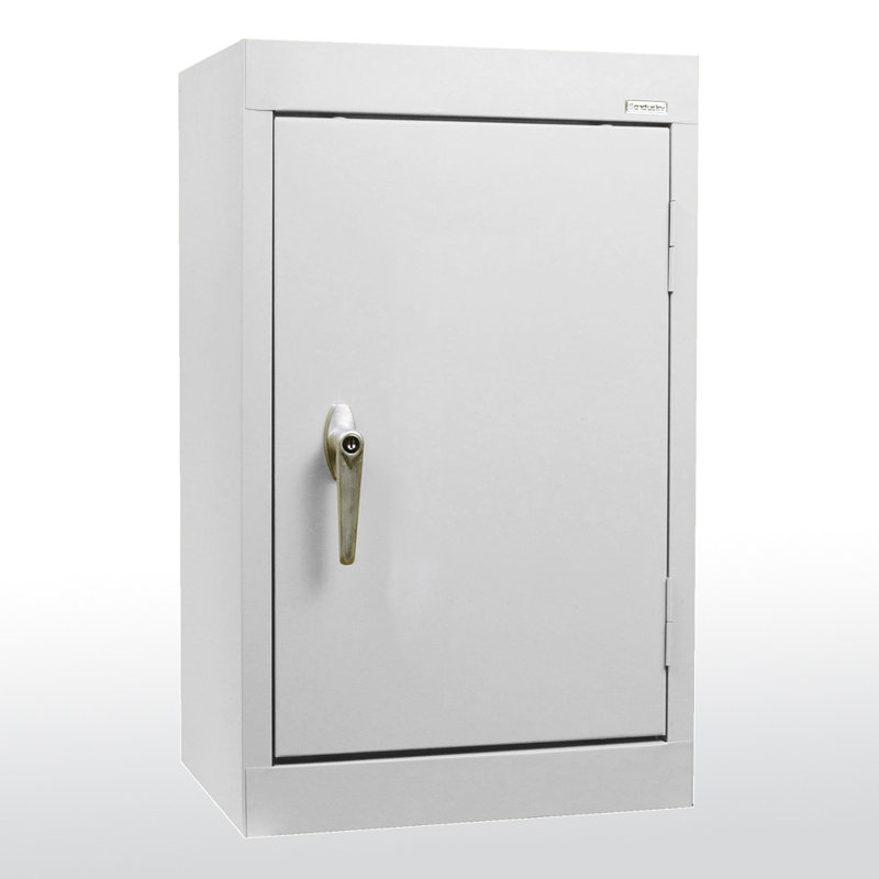 Armoire de rangement à 2 tablettes, Gris tourterelle
