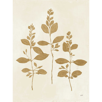 «Botanical Study IV Gold Crop» par Julia Purinton, reproduction sur toile tendue