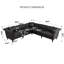 Canapé modulaire en L de luxe avec garniture cloutée Chesterfield-749927784
