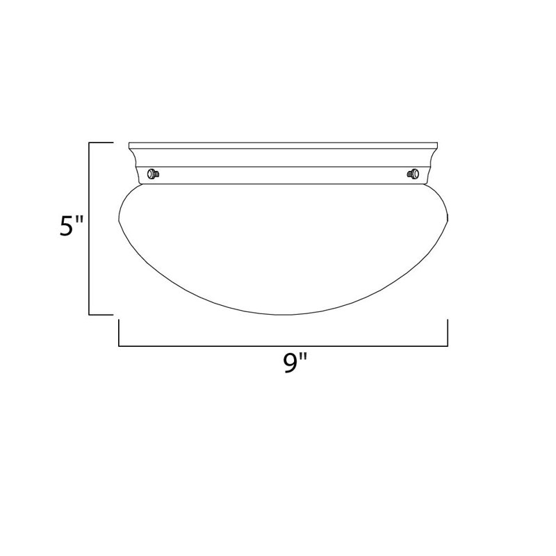 Cao Glass Flush Mount, Satin Nickel