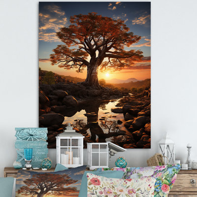 Ladijah African Baobab Tales III sur toile