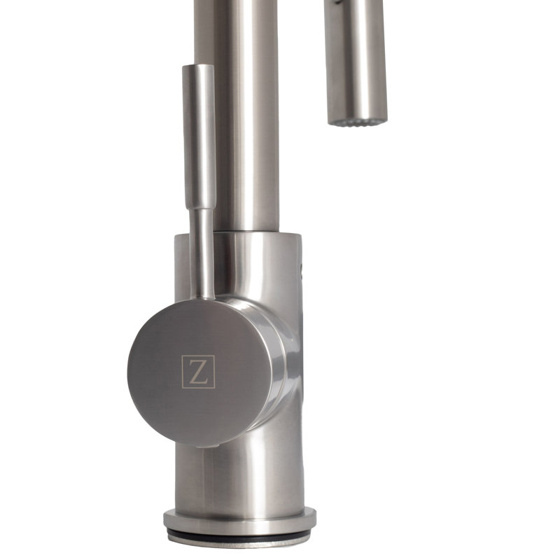 Sierra Pull Down Single Handle Kitchen Faucet with Side Spray and Accessories, Stainless Steel