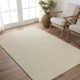 Handmade Handwoven Area Rug in Cream