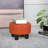 12.4" Round Upholstered Accent Ottoman Footstool-996085829