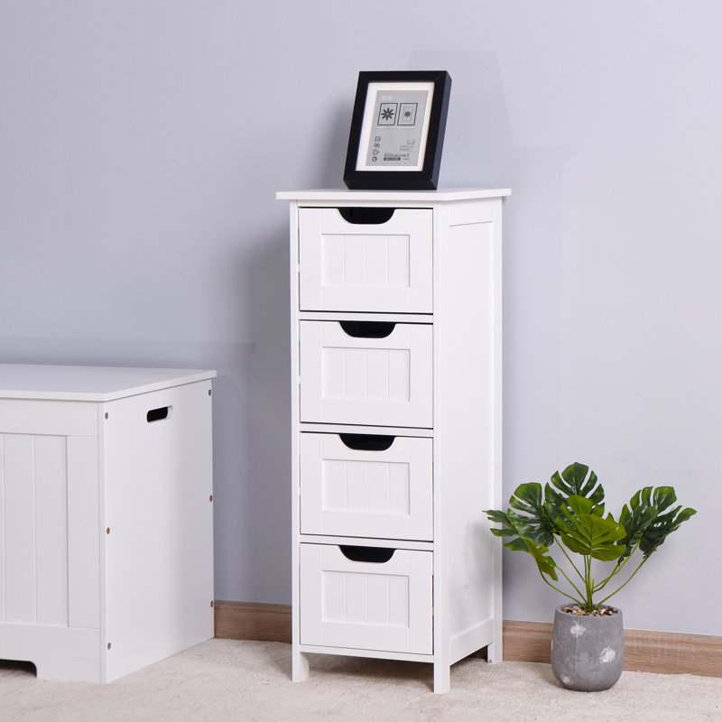 Armoire à tiroirs blanche polyvalente avec tiroirs spacieux pour divers articles Poignées de rangement autoportantes innovantes