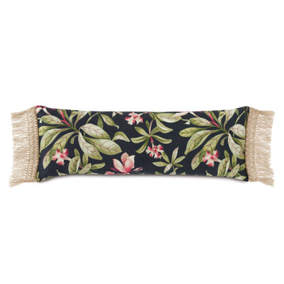 Kamehameha Fringed Outdoor Throw Pillow