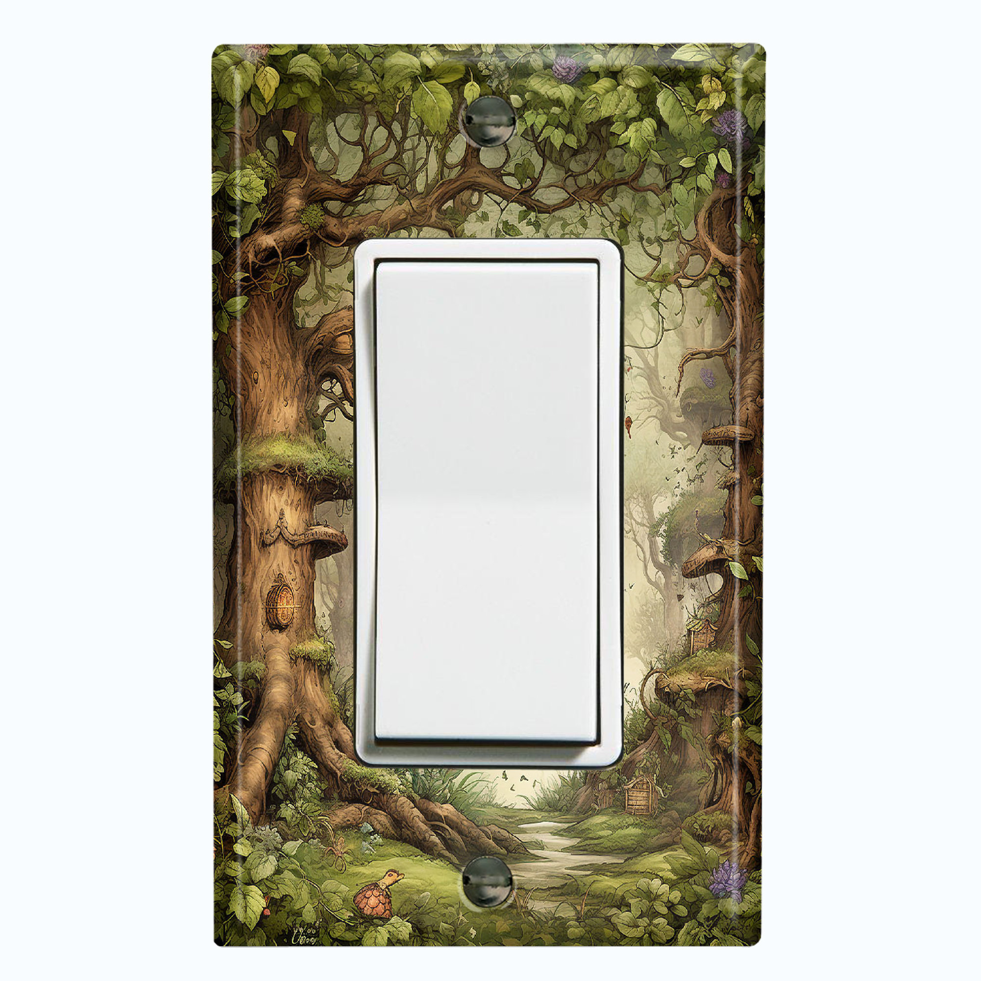 WorldAcc Metal Light Switch Plate Outlet Cover (Green Tree Of Life ...