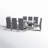 Mcnally 8-Person Dining Set with Marble Table Top-1142743946