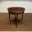 Round Mahogany End Table with Brass Gallery