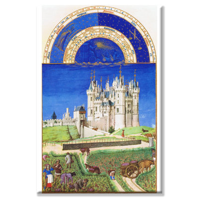 Le tres riches heures du duc de berry september par paul, herman et jean limbourg-impression non encadrée