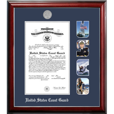 Cadre photo classique « coast guard certificate »