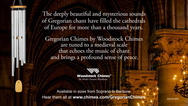 27-Inch Silver Aluminum Gregorian Wind Chime