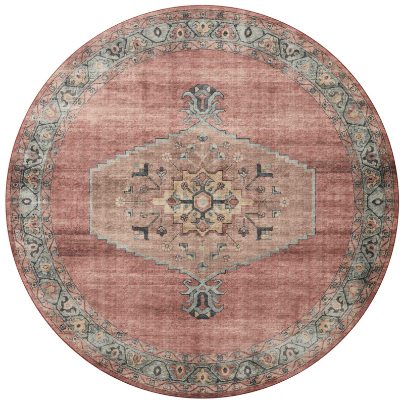 Jujhar Oriental Indoor Rug, Round 7'6"