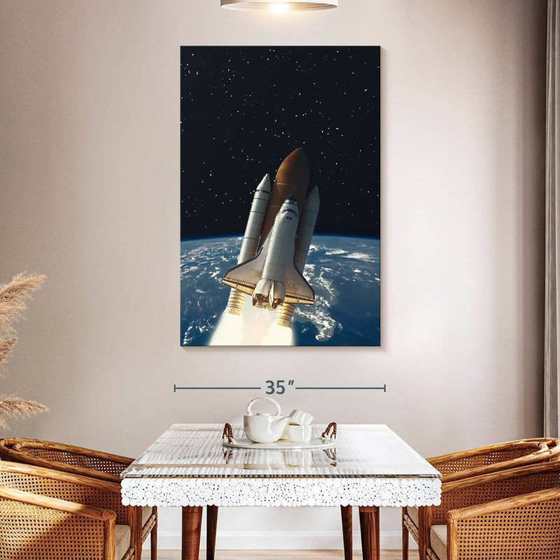 Oberle Rocket To Space, 51" H x 34" W