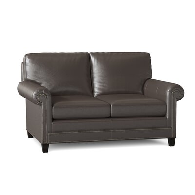 Raylen 59.5"" Genuine Leather Rolled Arm Loveseat -  Bradington-Young, 604-75-922000-84-TU-CO-#9GM