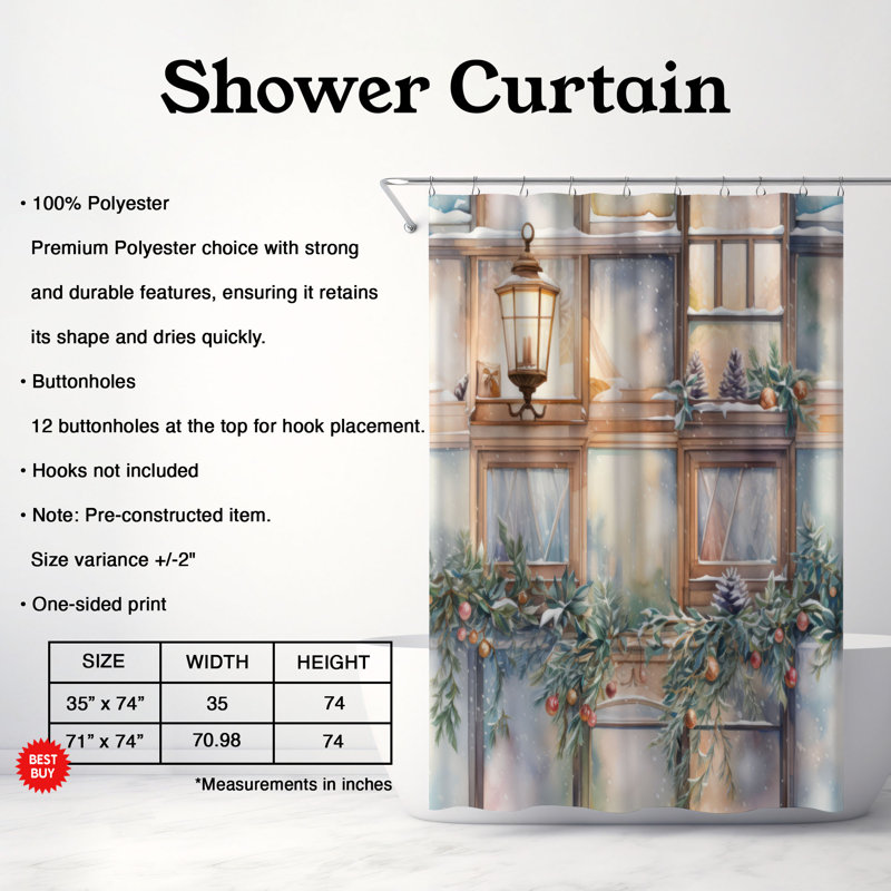 Rideau de douche Outdoor Magic - Premium, H 74 po x l 71 po