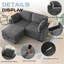 Canapé modulaire 72 "avec repose-pieds avec rangement, canapé modulaire en L convertible en L pour canapé-lit profond en chenille confortable avec méridienne-356723847